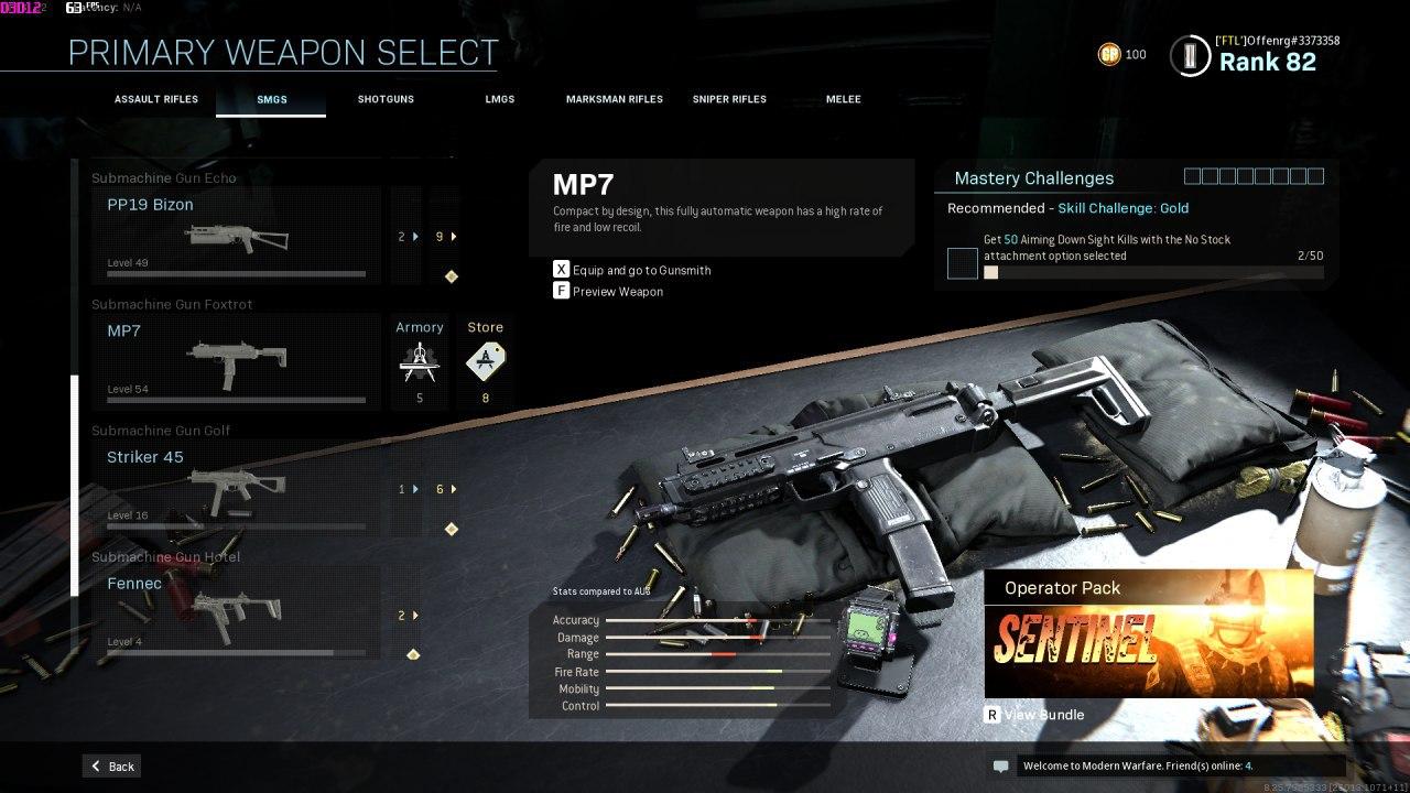 Weapon max level boost CoD MW game screenshot